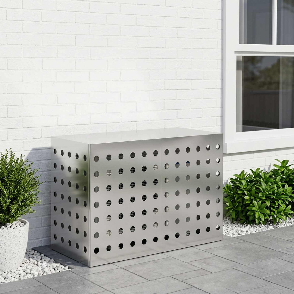 vidaXL Pokrywa do klimatyzatora srebrny 90 x 40 x 60 cm