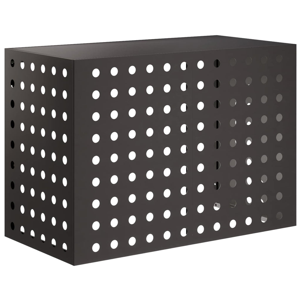 vidaXL Pokrywa do klimatyzatora Czarny 100 x 50 x 70 cm Stal