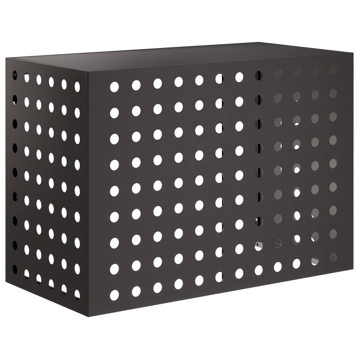 vidaXL Pokrywa do klimatyzatora Czarny 100 x 50 x 70 cm Stal