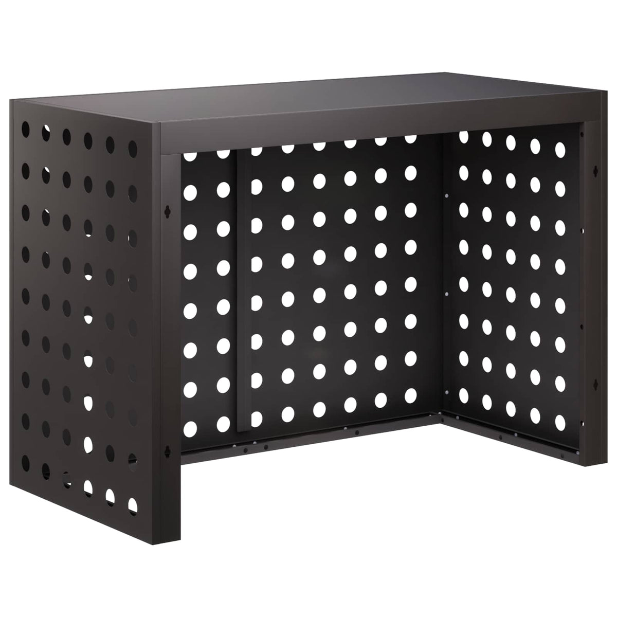 vidaXL Pokrywa do klimatyzatora Czarny 100 x 50 x 70 cm Stal