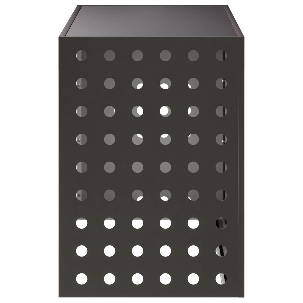 vidaXL Pokrywa do klimatyzatora Czarny 100 x 50 x 70 cm Stal