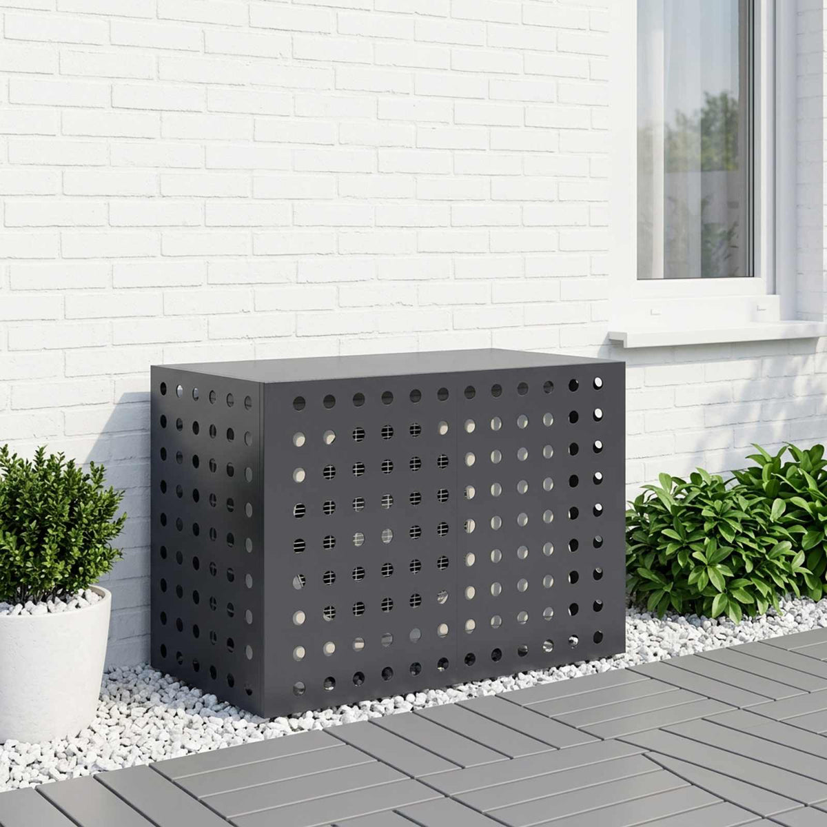 vidaXL Pokrywa do klimatyzatora antracytowy 100 x 50 x 70 cm Stal