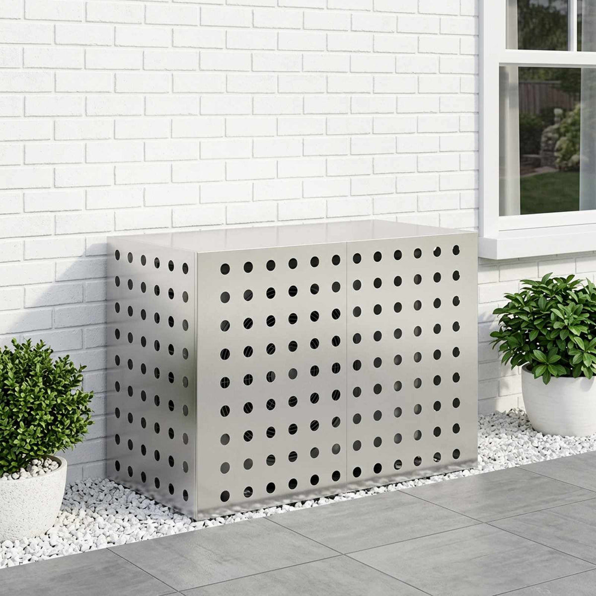 vidaXL Pokrywa do klimatyzatora srebrny 100 x 50 x 70 cm