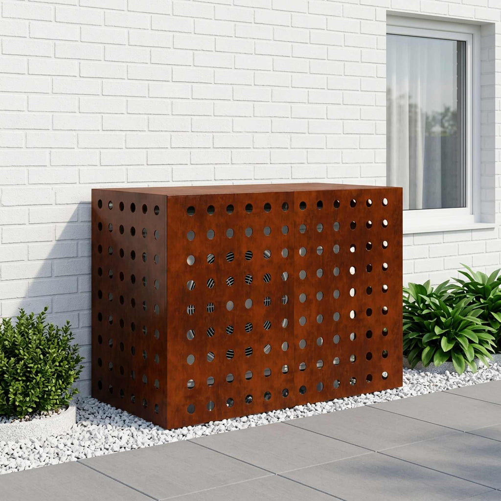 vidaXL Pokrywa do klimatyzatora Rdzawy 100 x 50 x 70 cm