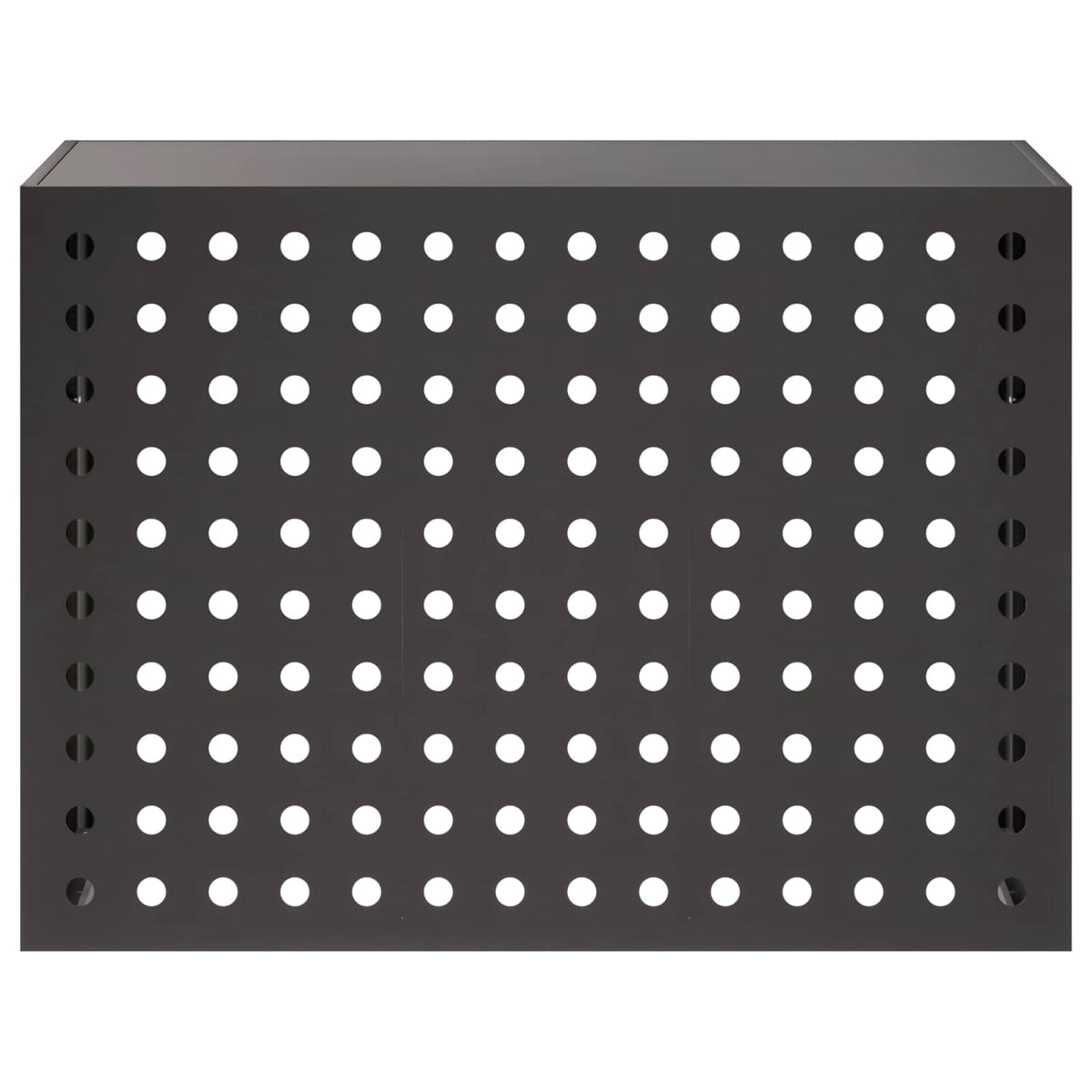 vidaXL Pokrywa do klimatyzatora Czarny 110 x 50 x 80 cm Stal