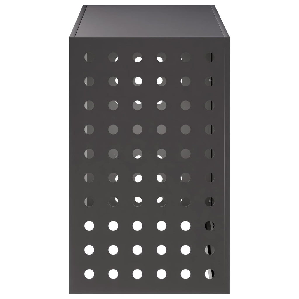 vidaXL Pokrywa do klimatyzatora Czarny 110 x 50 x 80 cm Stal