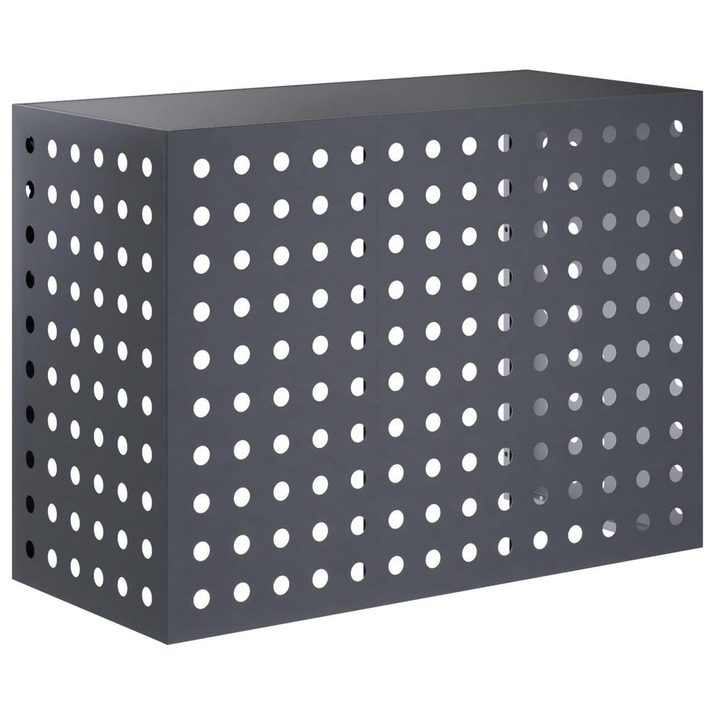 vidaXL Pokrywa do klimatyzatora antracytowy 110 x 50 x 80 cm Stal