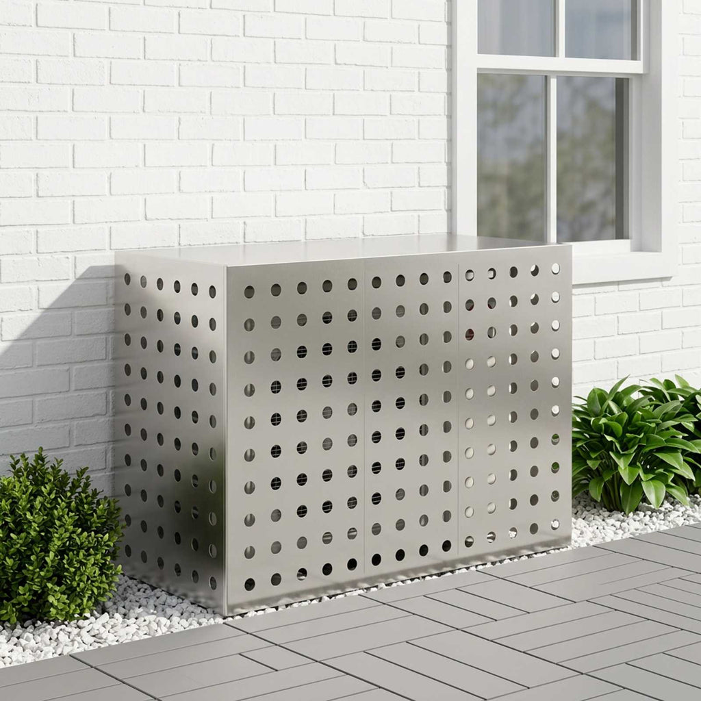 vidaXL Pokrywa do klimatyzatora srebrny 110 x 50 x 80 cm