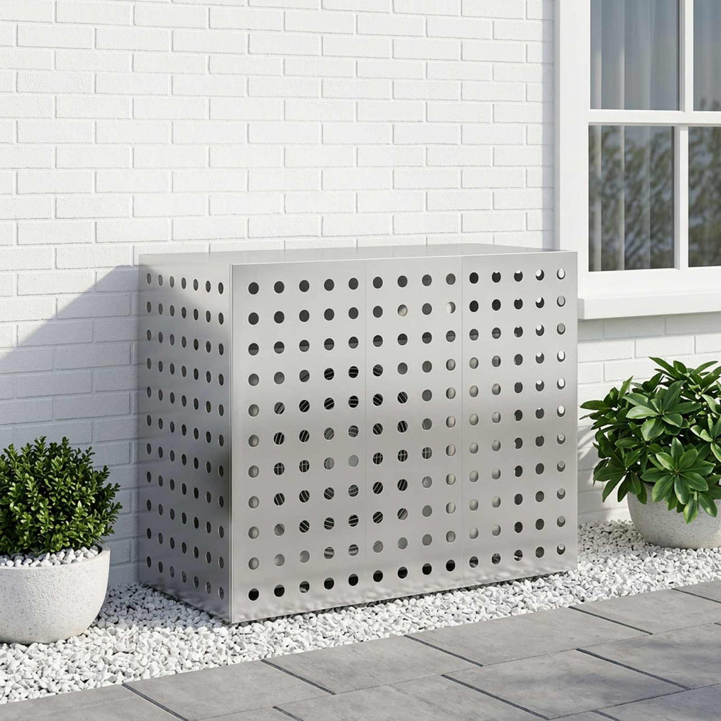 vidaXL Pokrywa do klimatyzatora srebrny 110 x 50 x 80 cm