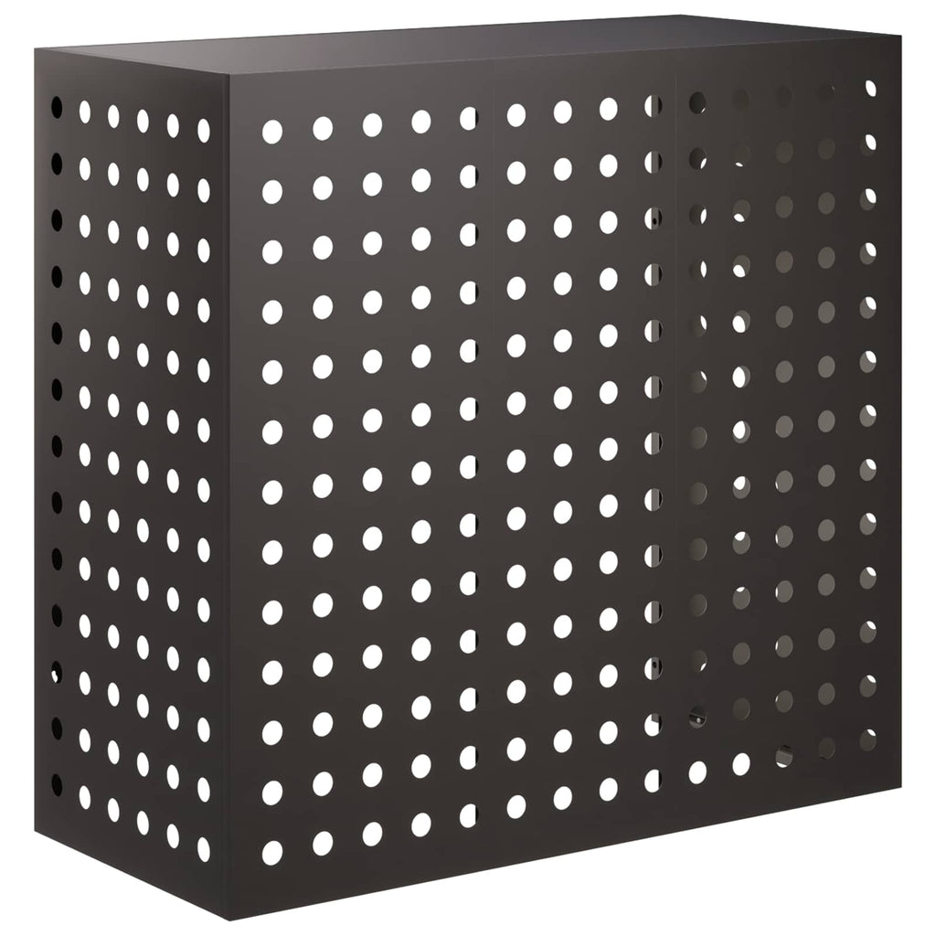 vidaXL Pokrywa do klimatyzatora Czarny 110 x 50 x 105 cm Stal