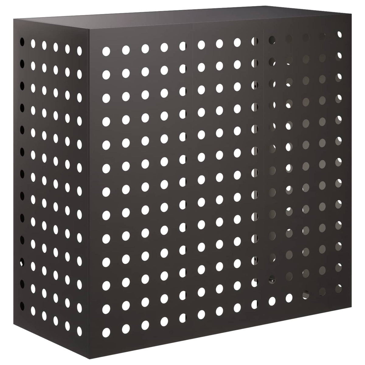 vidaXL Pokrywa do klimatyzatora Czarny 110 x 50 x 105 cm Stal