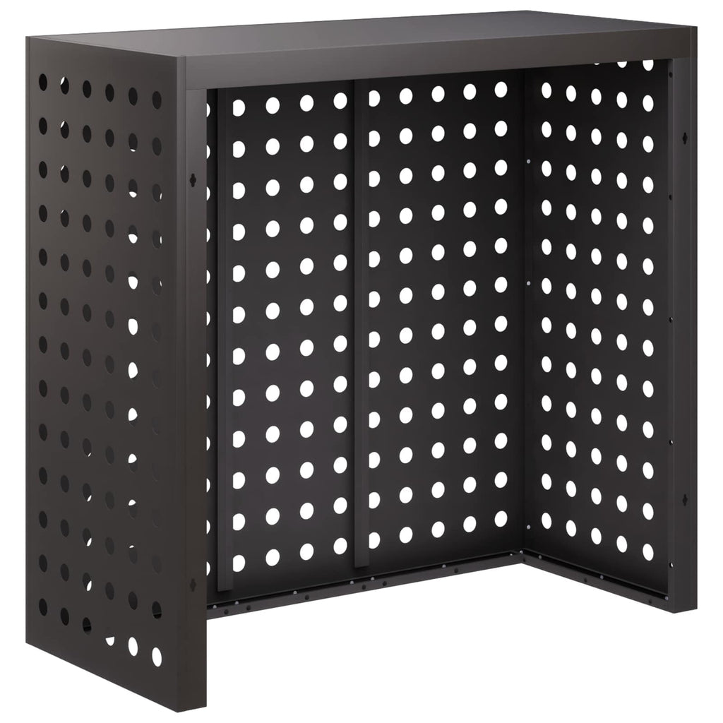 vidaXL Pokrywa do klimatyzatora Czarny 110 x 50 x 105 cm Stal