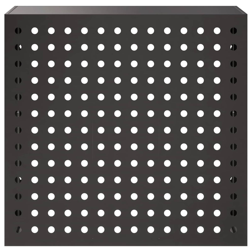 vidaXL Pokrywa do klimatyzatora Czarny 110 x 50 x 105 cm Stal