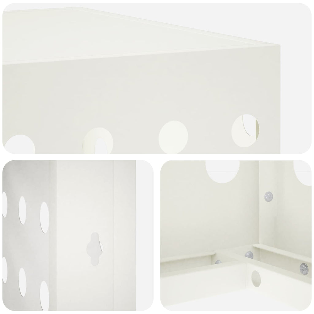 vidaXL Pokrywa do klimatyzatora Biały 110 x 50 x 105 cm Stal