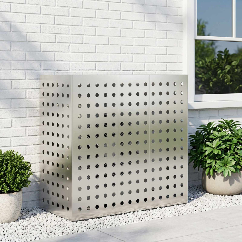 vidaXL Pokrywa do klimatyzatora srebrny 110 x 50 x 105 cm
