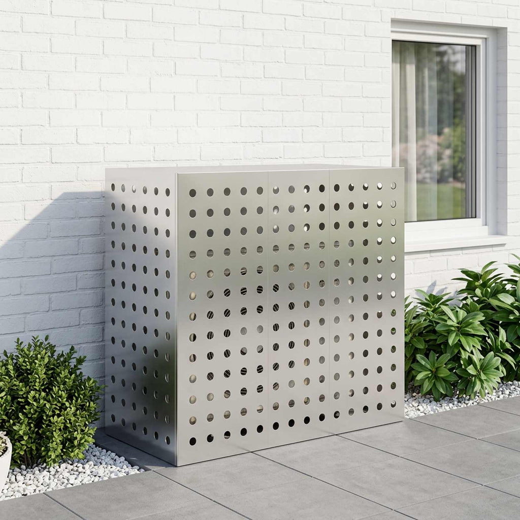 vidaXL Pokrywa do klimatyzatora srebrny 110 x 50 x 105 cm