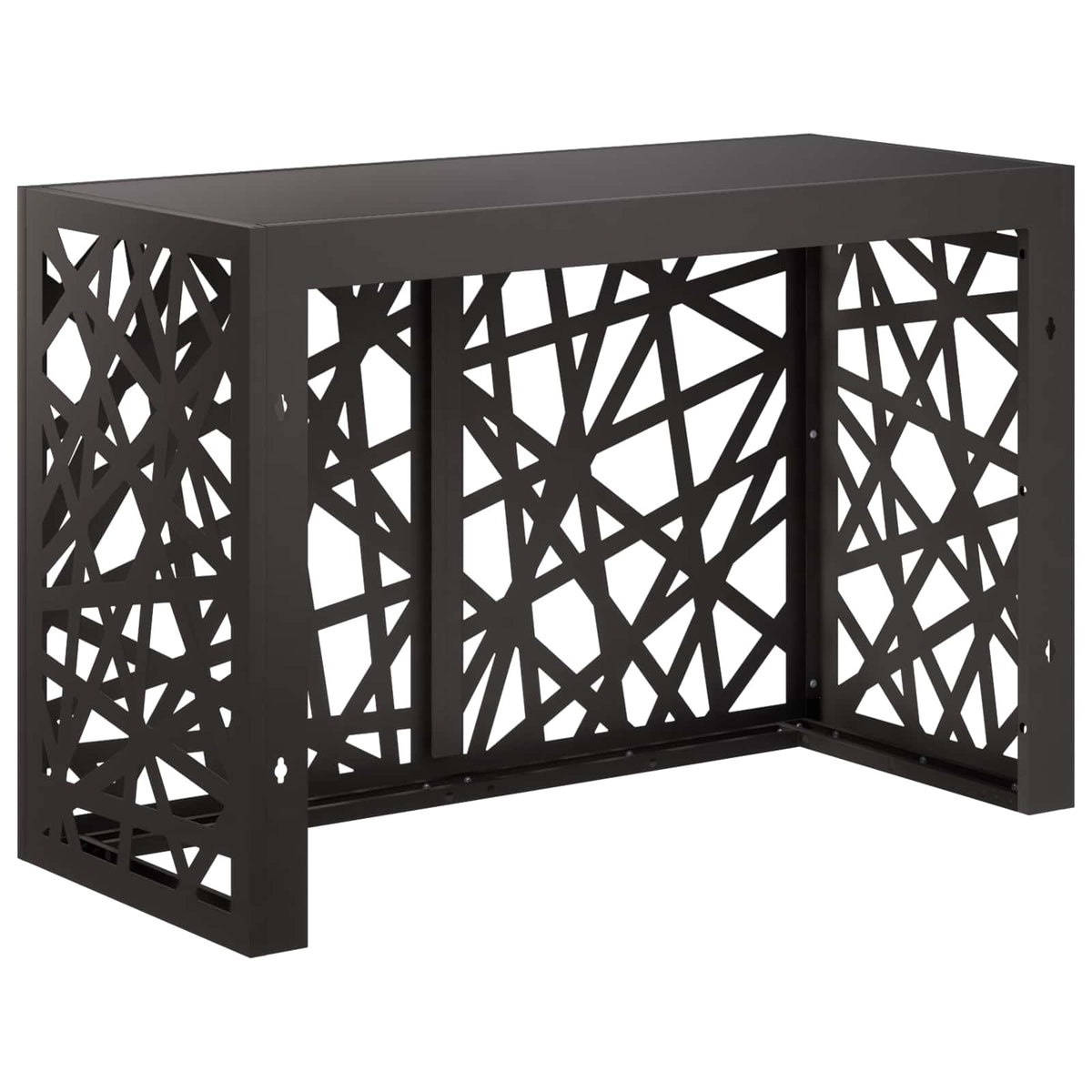 vidaXL Pokrywa do klimatyzatora Czarny 90 x 40 x 60 cm Stal