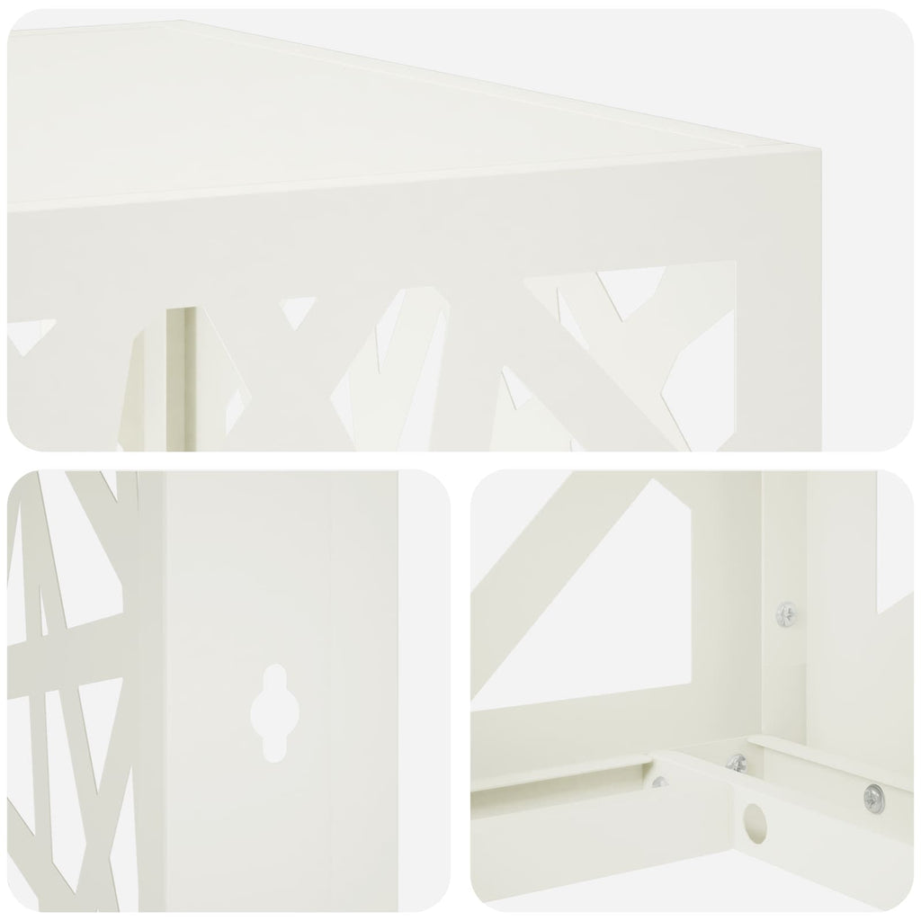 vidaXL Pokrywa do klimatyzatora Biały 90 x 40 x 60 cm Stal