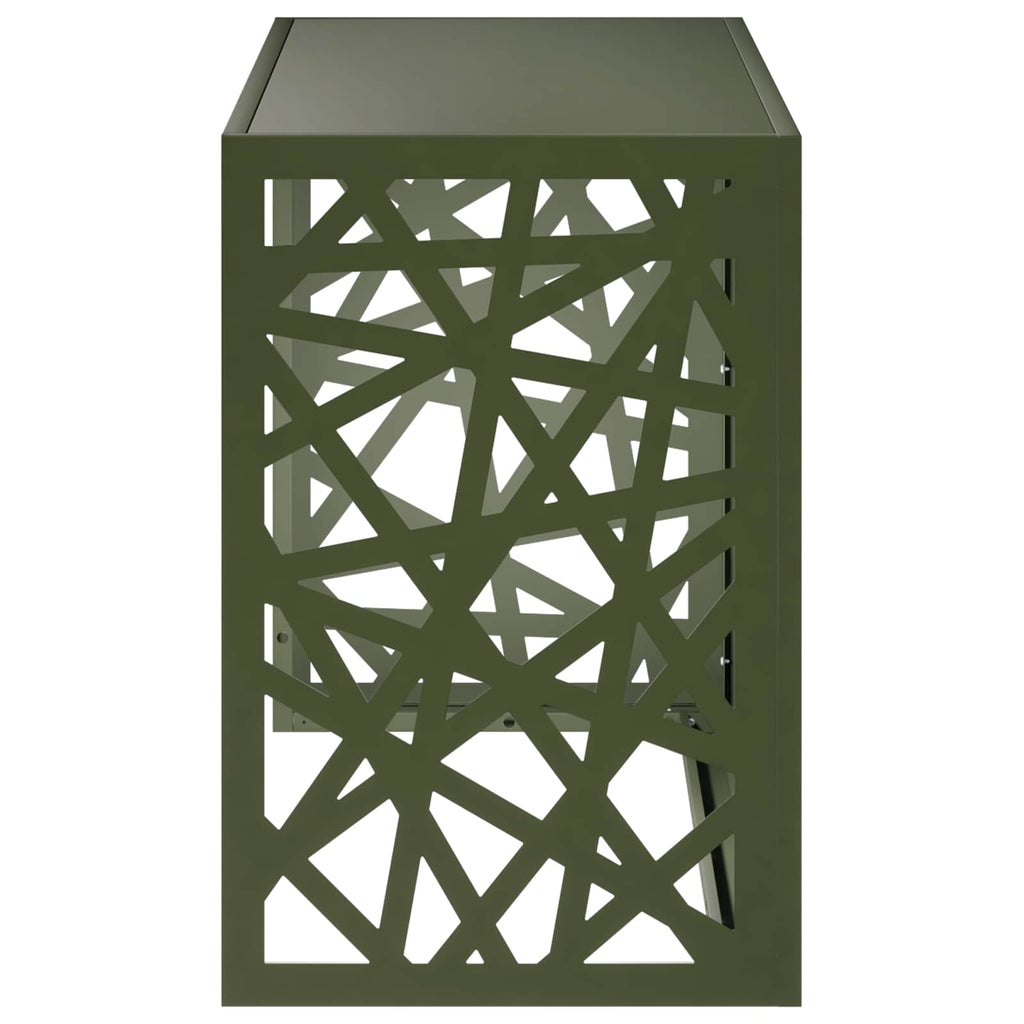 vidaXL Pokrywa do klimatyzatora Oliwkowy zielony 90 x 40 x 60 cm Stal