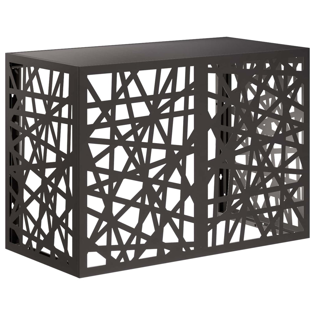 vidaXL Pokrywa do klimatyzatora Czarny 100 x 50 x 70 cm Stal