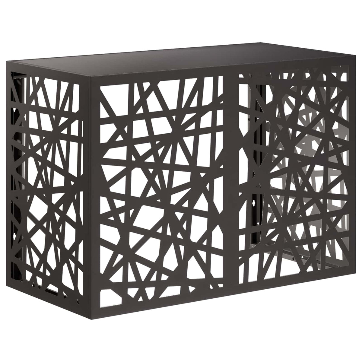 vidaXL Pokrywa do klimatyzatora Czarny 100 x 50 x 70 cm Stal