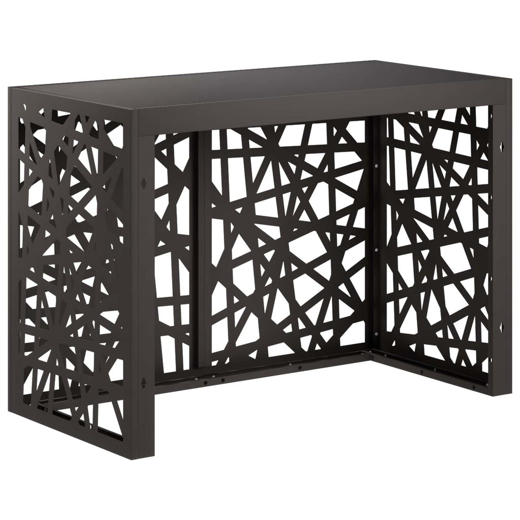 vidaXL Pokrywa do klimatyzatora Czarny 100 x 50 x 70 cm Stal