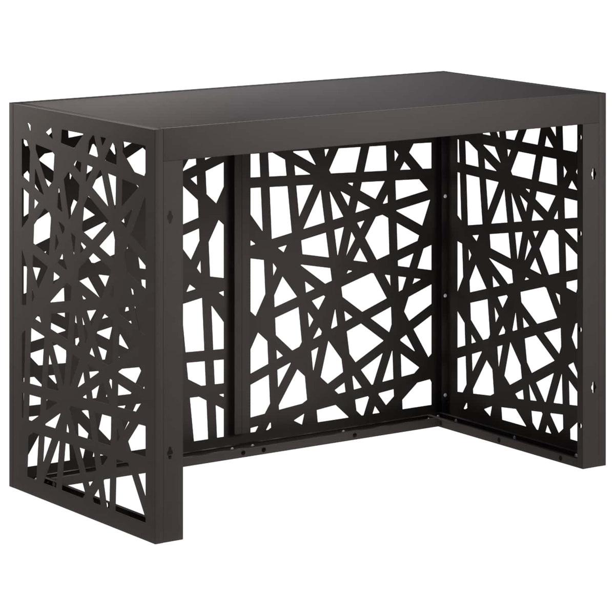 vidaXL Pokrywa do klimatyzatora Czarny 100 x 50 x 70 cm Stal