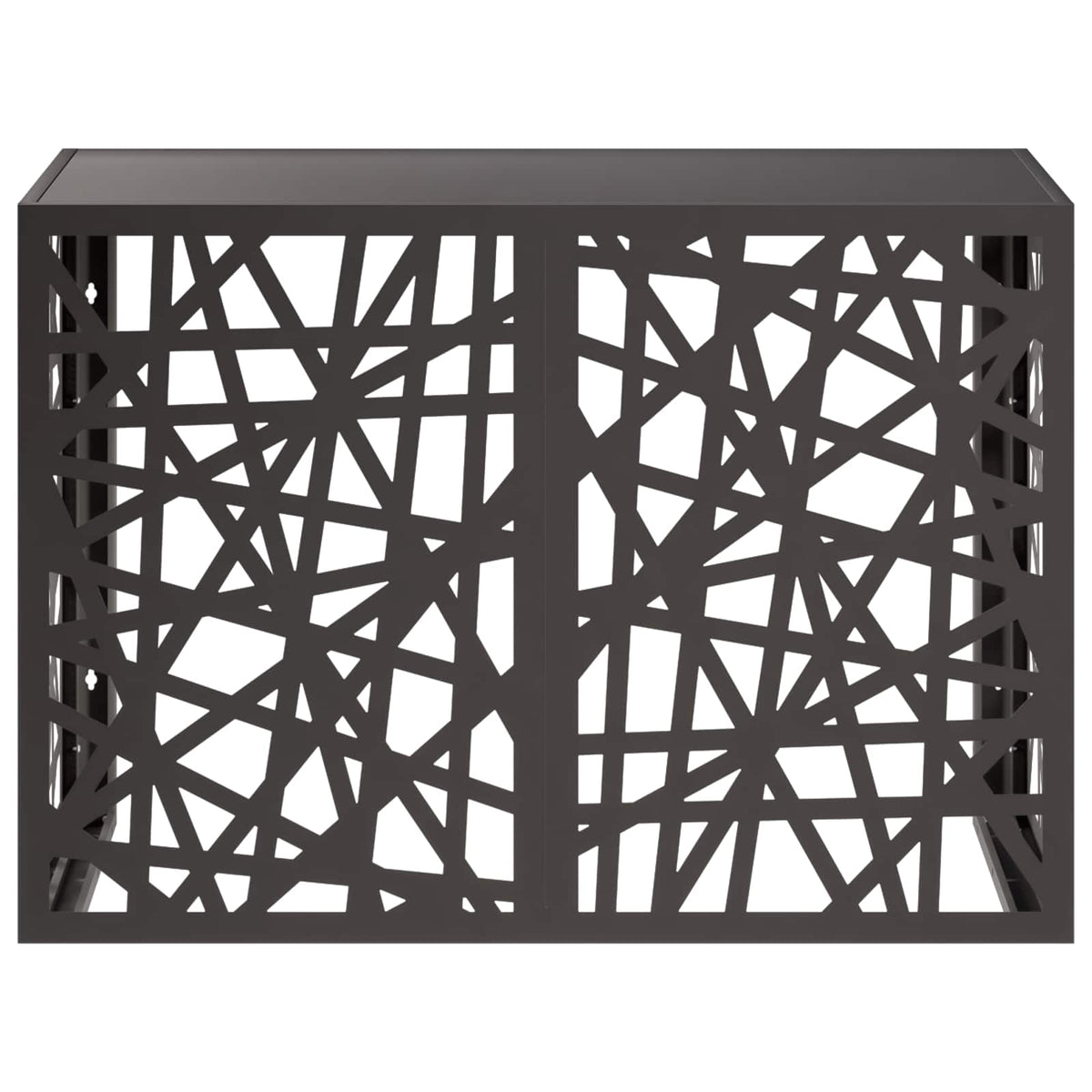 vidaXL Pokrywa do klimatyzatora Czarny 100 x 50 x 70 cm Stal