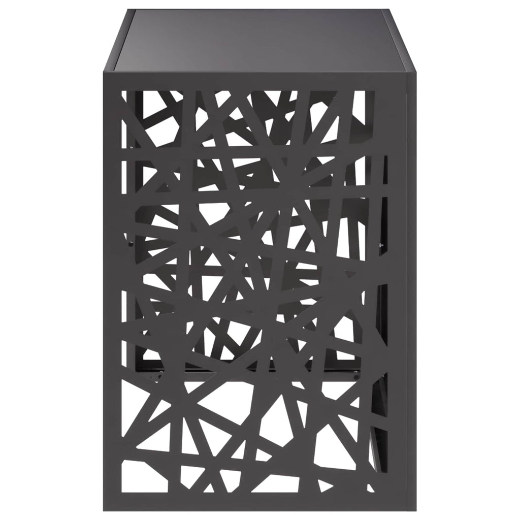 vidaXL Pokrywa do klimatyzatora Czarny 100 x 50 x 70 cm Stal