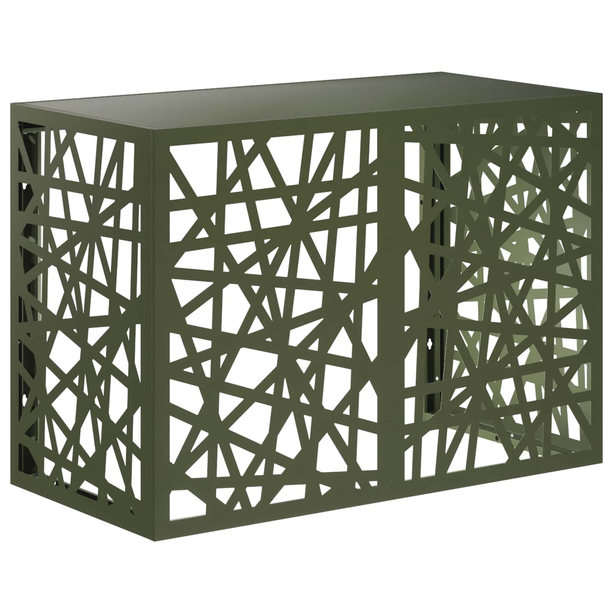 vidaXL Pokrywa do klimatyzatora Oliwkowy zielony 100 x 50 x 70 cm Stal