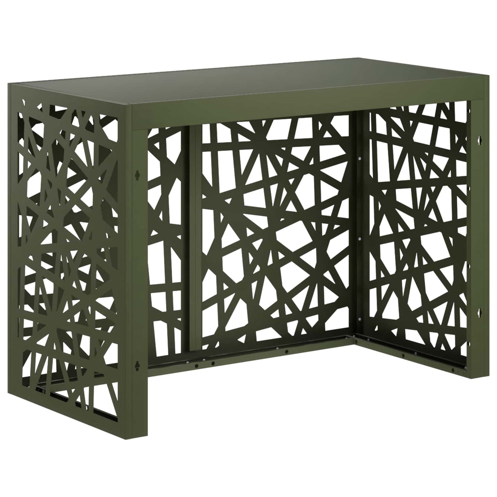 vidaXL Pokrywa do klimatyzatora Oliwkowy zielony 100 x 50 x 70 cm Stal