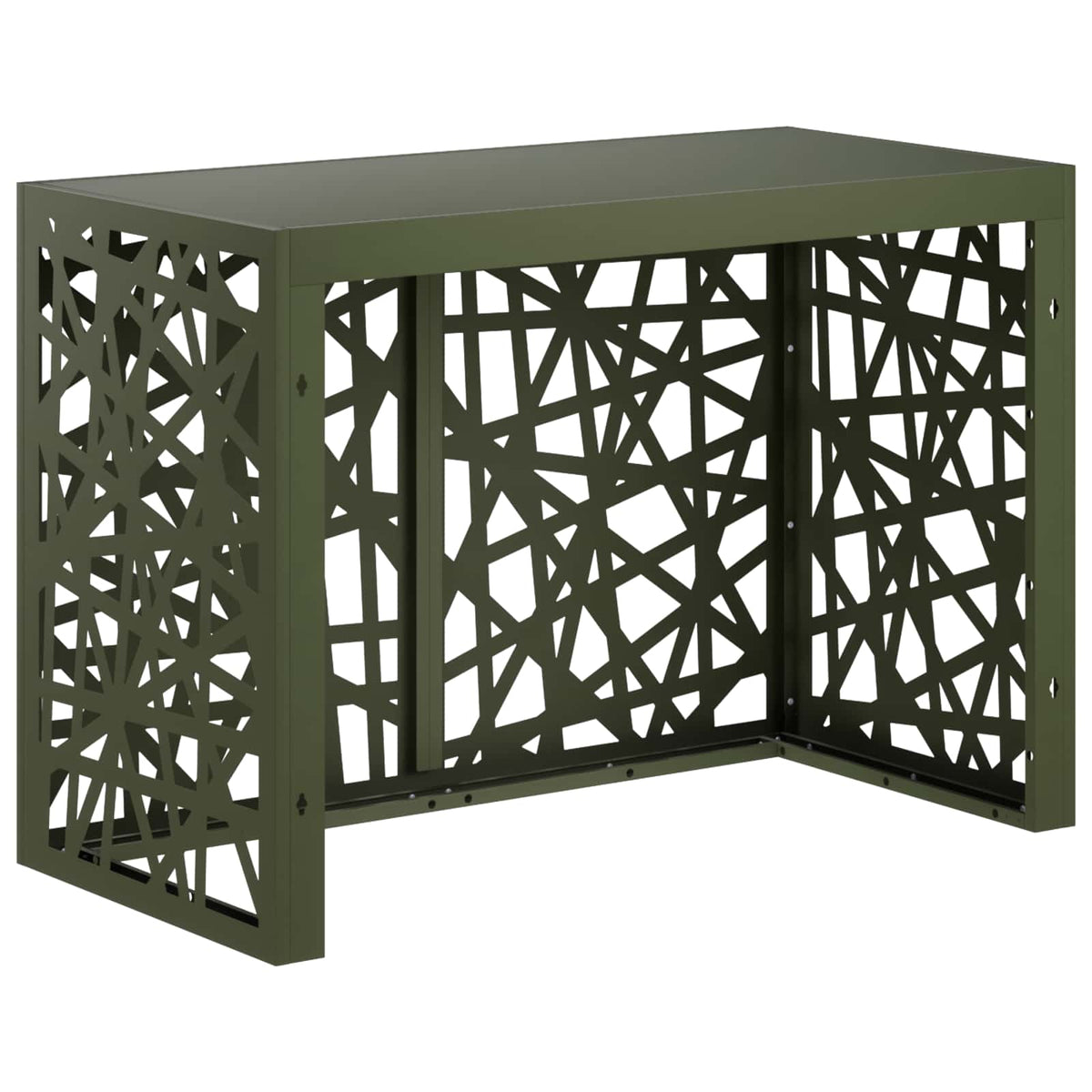 vidaXL Pokrywa do klimatyzatora Oliwkowy zielony 100 x 50 x 70 cm Stal