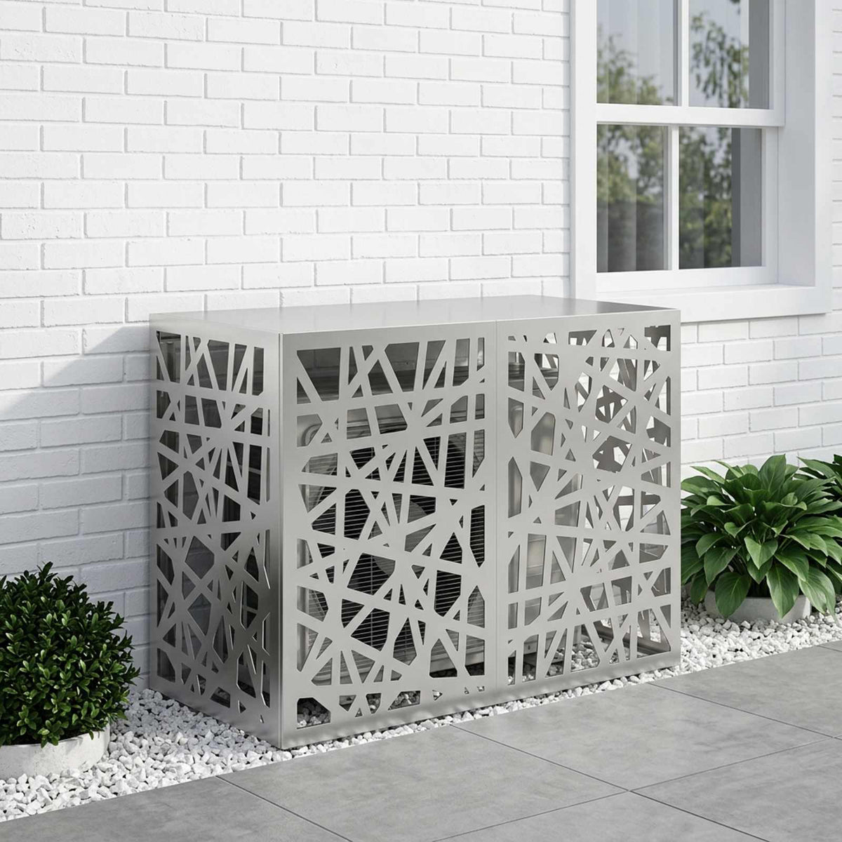 vidaXL Pokrywa do klimatyzatora srebrny 100 x 50 x 70 cm