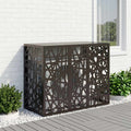 vidaXL Pokrywa do klimatyzatora Czarny 110 x 50 x 80 cm Stal