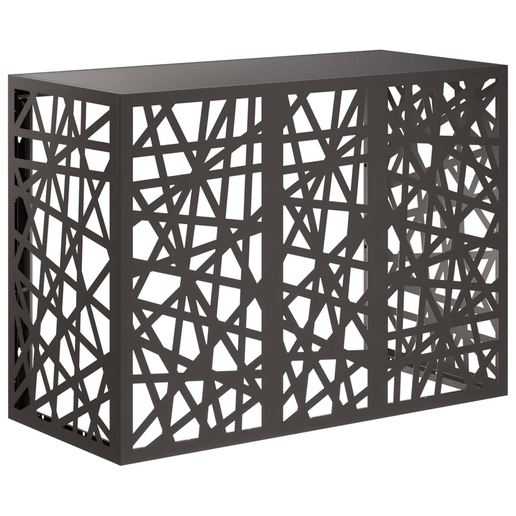 vidaXL Pokrywa do klimatyzatora Czarny 110 x 50 x 80 cm Stal