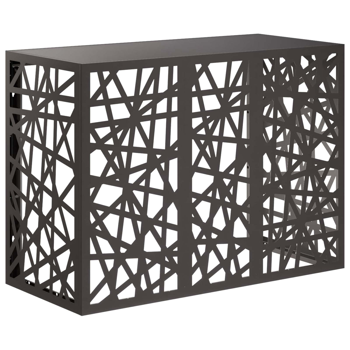 vidaXL Pokrywa do klimatyzatora Czarny 110 x 50 x 80 cm Stal