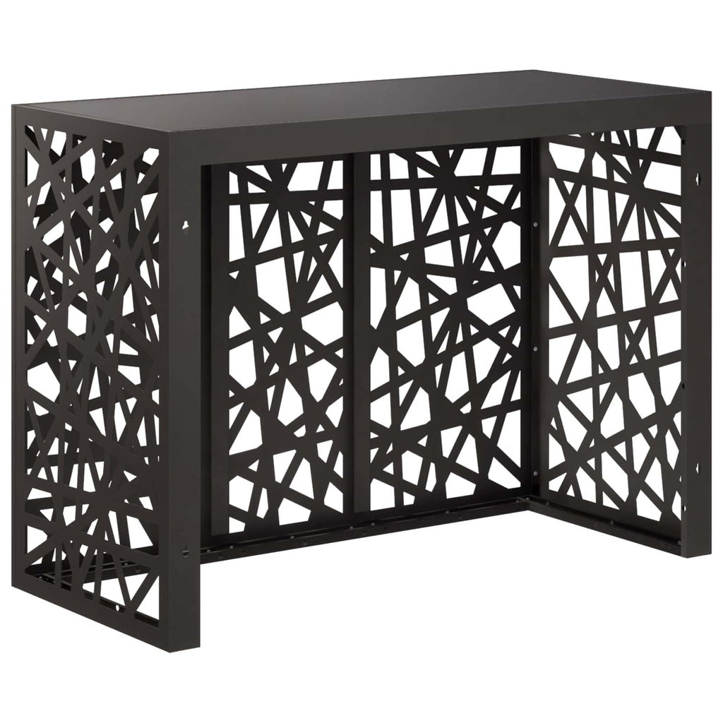 vidaXL Pokrywa do klimatyzatora Czarny 110 x 50 x 80 cm Stal