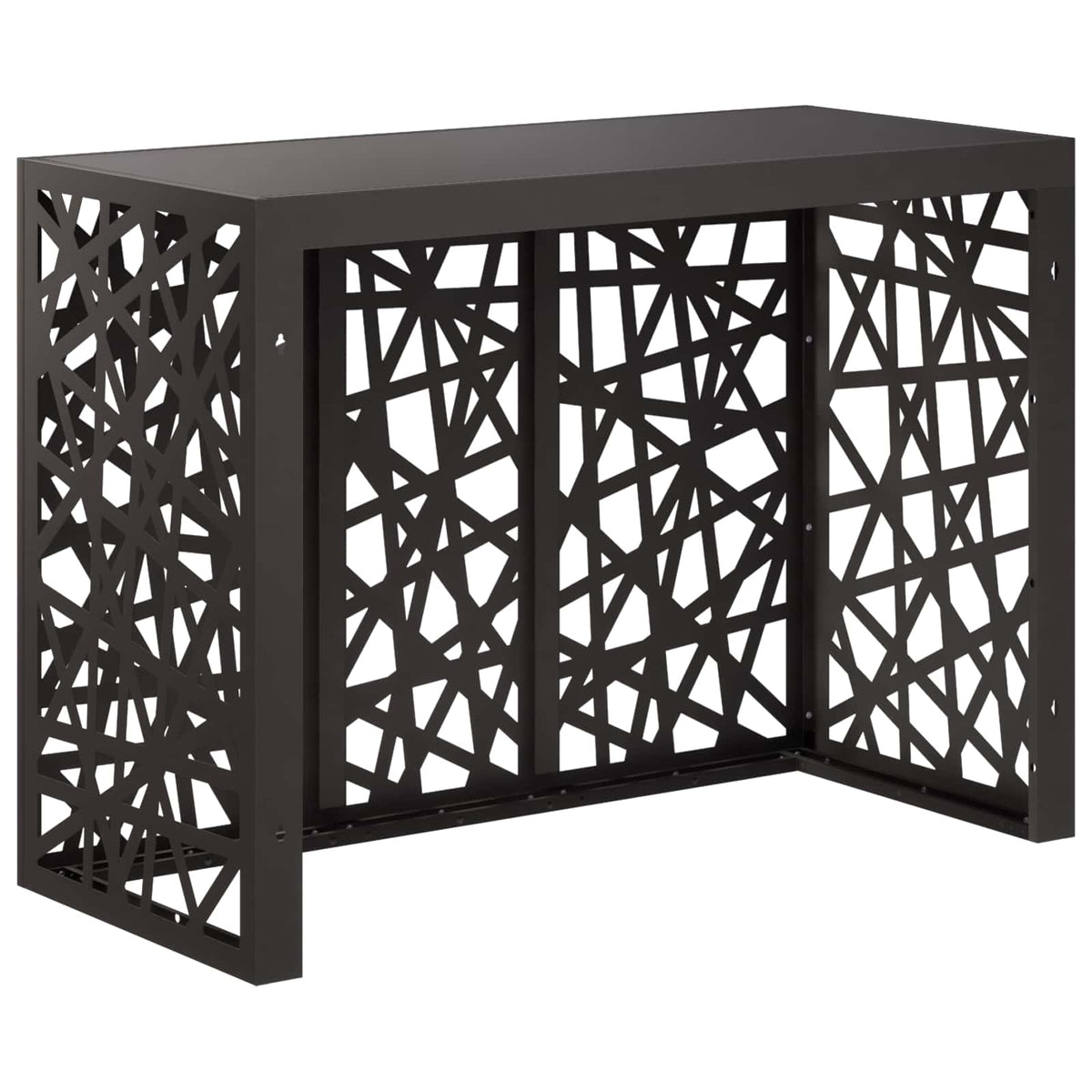 vidaXL Pokrywa do klimatyzatora Czarny 110 x 50 x 80 cm Stal