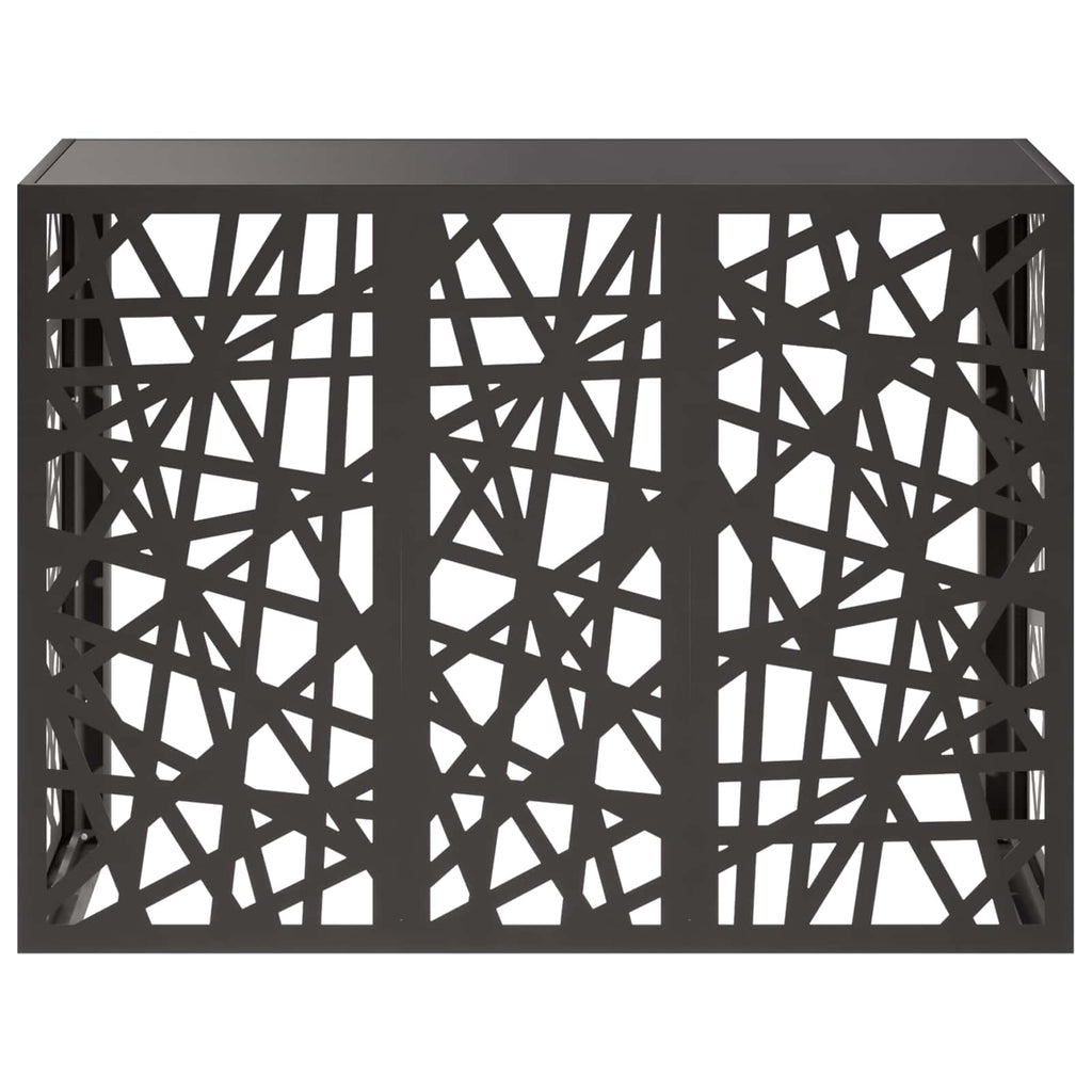 vidaXL Pokrywa do klimatyzatora Czarny 110 x 50 x 80 cm Stal