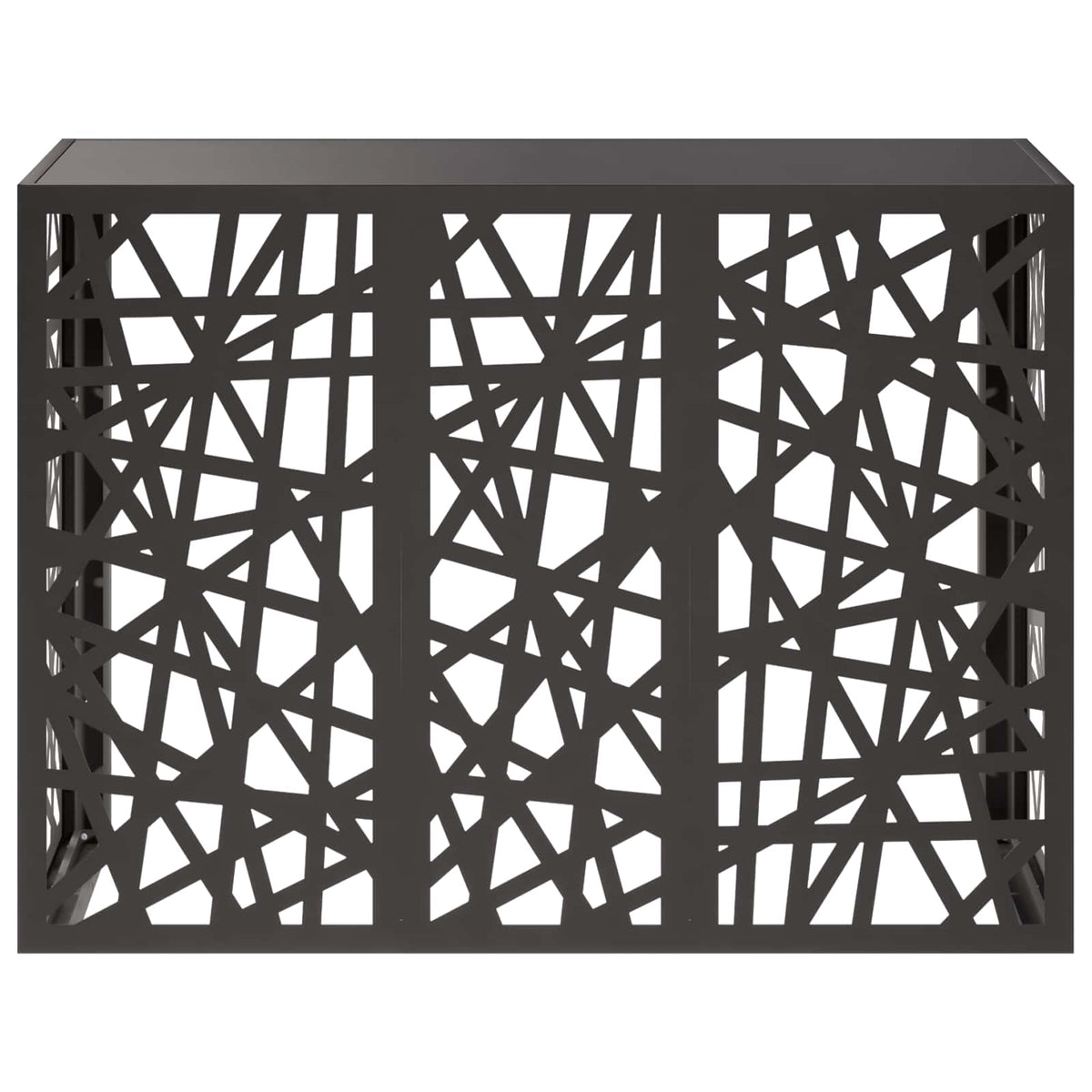 vidaXL Pokrywa do klimatyzatora Czarny 110 x 50 x 80 cm Stal