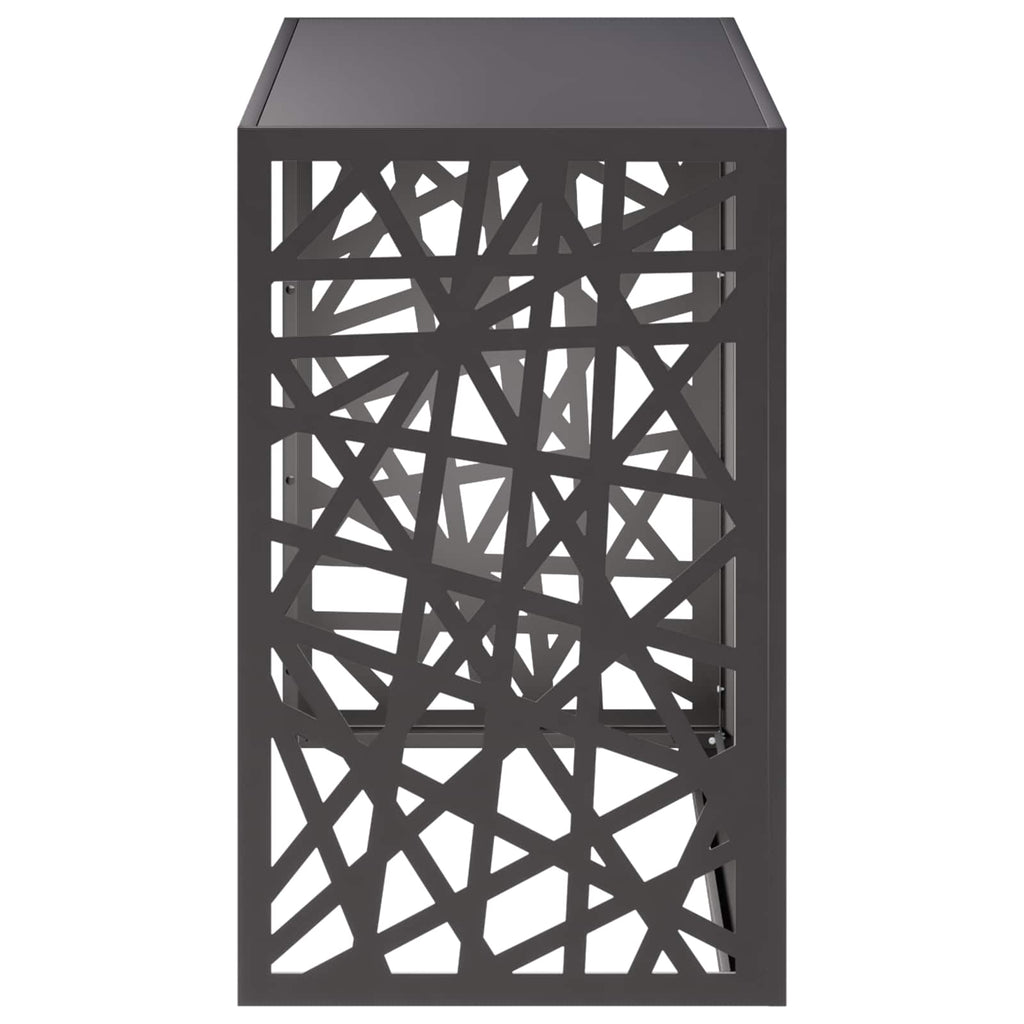 vidaXL Pokrywa do klimatyzatora Czarny 110 x 50 x 80 cm Stal