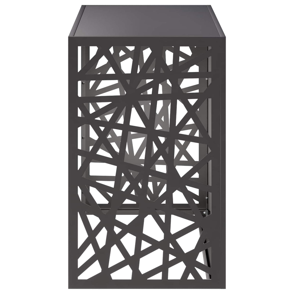 vidaXL Pokrywa do klimatyzatora Czarny 110 x 50 x 80 cm Stal