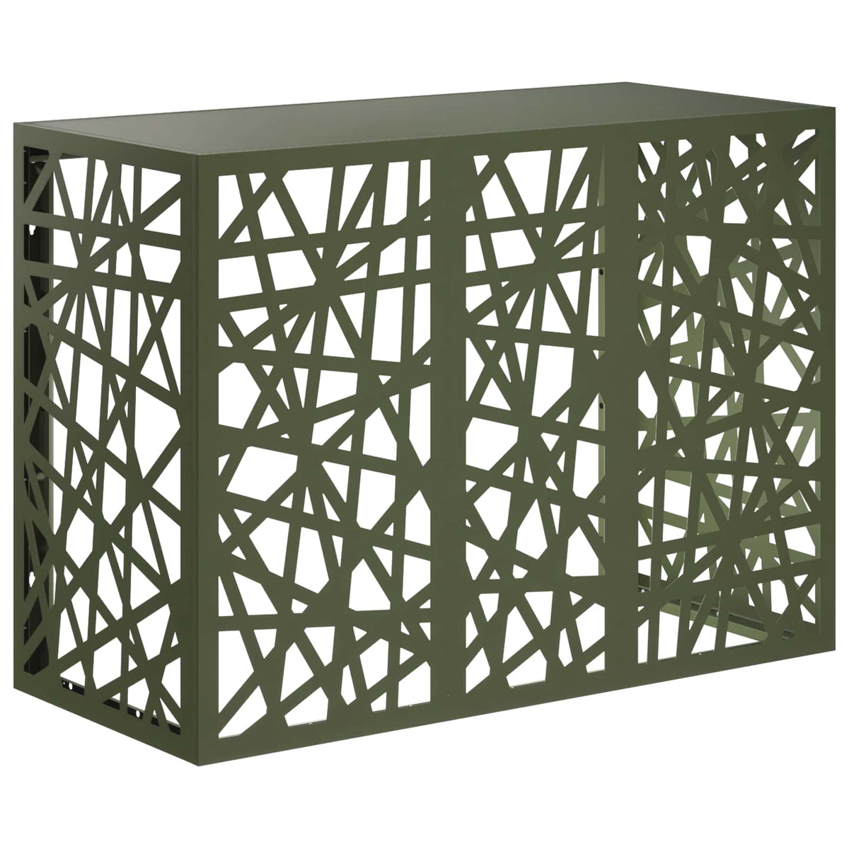 vidaXL Pokrywa do klimatyzatora Oliwkowy zielony 110 x 50 x 80 cm Stal