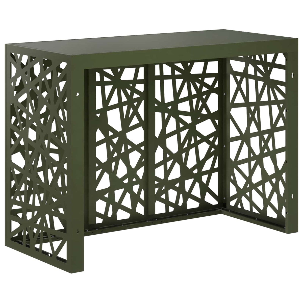 vidaXL Pokrywa do klimatyzatora Oliwkowy zielony 110 x 50 x 80 cm Stal