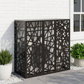 vidaXL Pokrywa do klimatyzatora Czarny 110 x 50 x 105 cm Stal