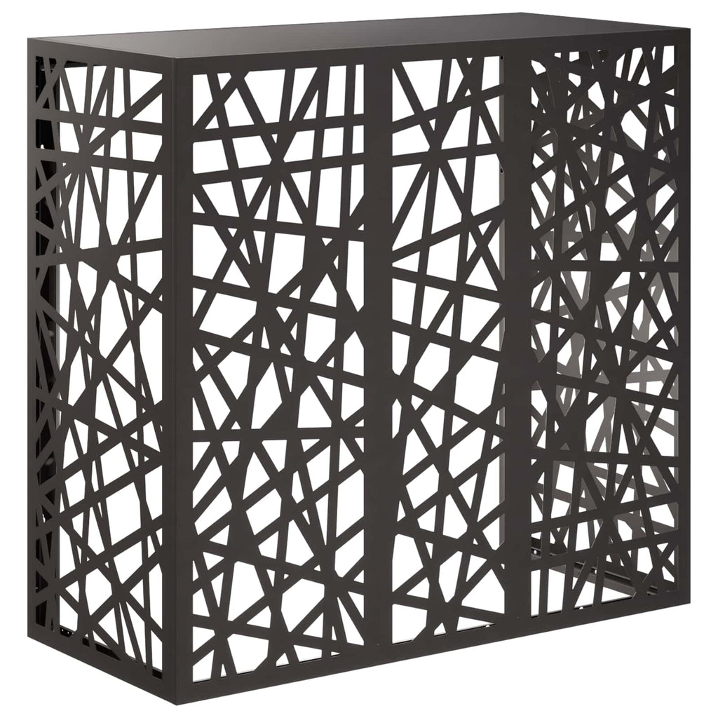 vidaXL Pokrywa do klimatyzatora Czarny 110 x 50 x 105 cm Stal