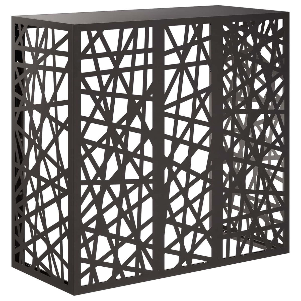 vidaXL Pokrywa do klimatyzatora Czarny 110 x 50 x 105 cm Stal