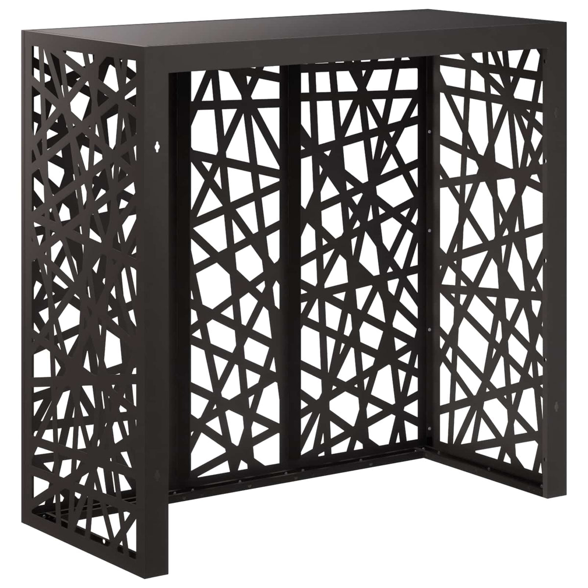 vidaXL Pokrywa do klimatyzatora Czarny 110 x 50 x 105 cm Stal