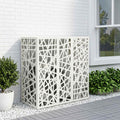 vidaXL Pokrywa do klimatyzatora Biały 110 x 50 x 105 cm Stal