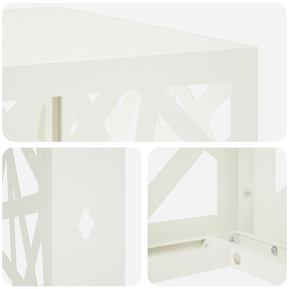 vidaXL Pokrywa do klimatyzatora Biały 110 x 50 x 105 cm Stal
